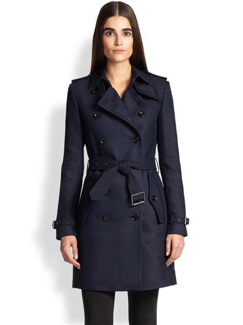 burberry brit blue polyester womens coat|Burberry trench coats for ladies.